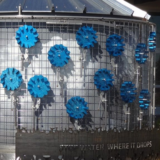 outdoor water cistern exhibit